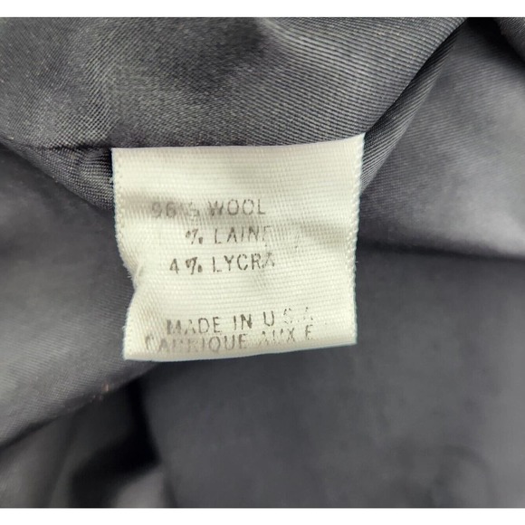 Theory Womens Blazer Jacket Wool Stretch Black One Button Size 10 6 - Picture 4 of 5